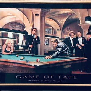 Selling a nice framed poster of the stars playing pool in heaven